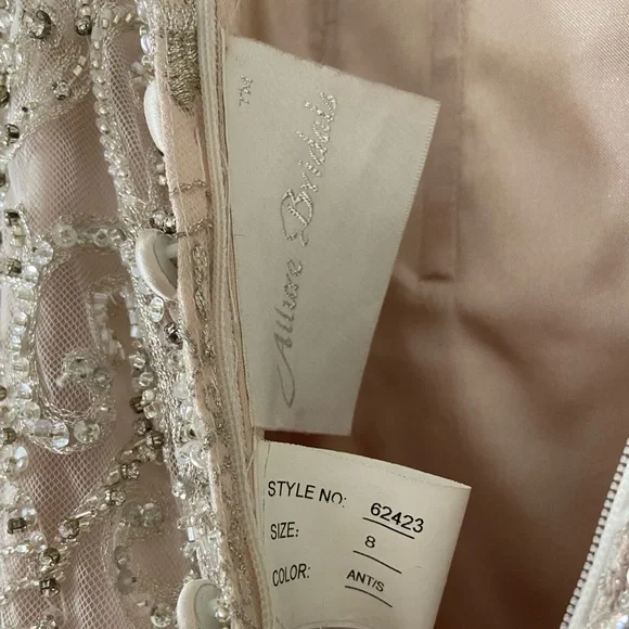 Allure bridal blush champagne wedding gown size 8 - Picture 14 of 14